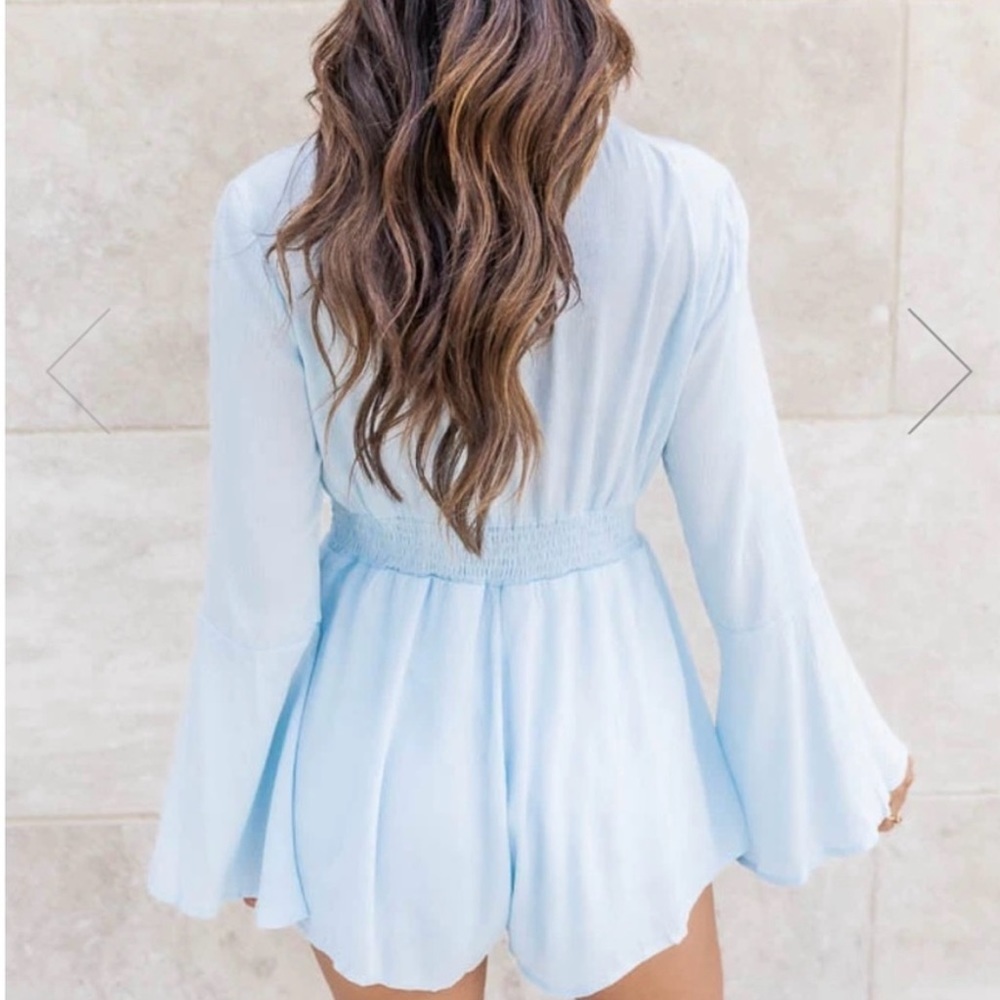 A Loving Heart Blue Dress Romper - Picture 4 of 8